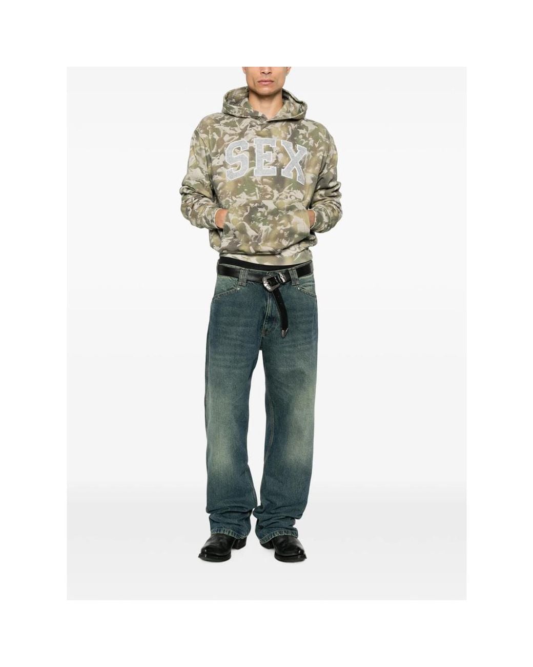 Carne Bollente Multicolor Graphic Print Hoodie for men