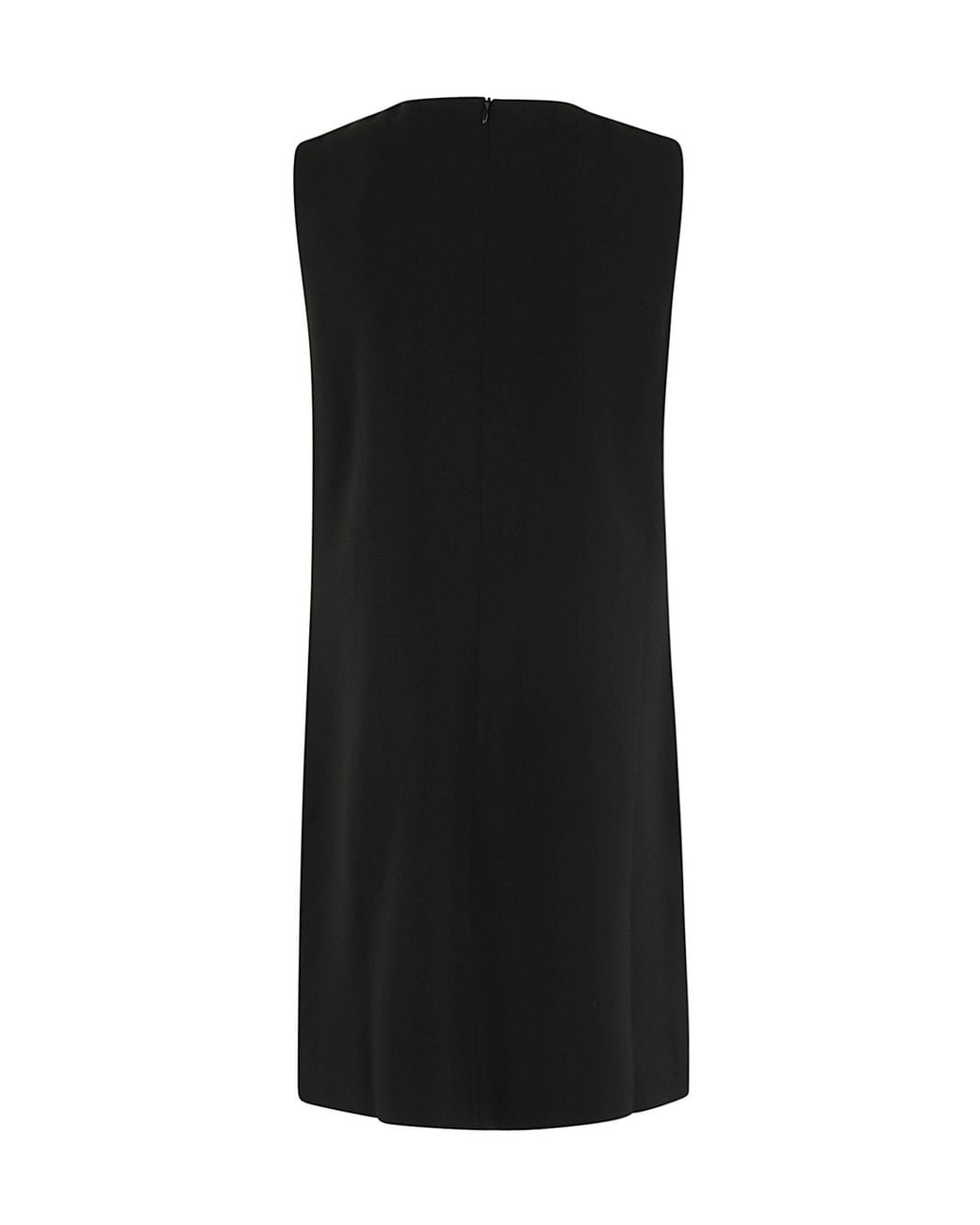 Theory Black Crewneck Sleeveless Shift Dress