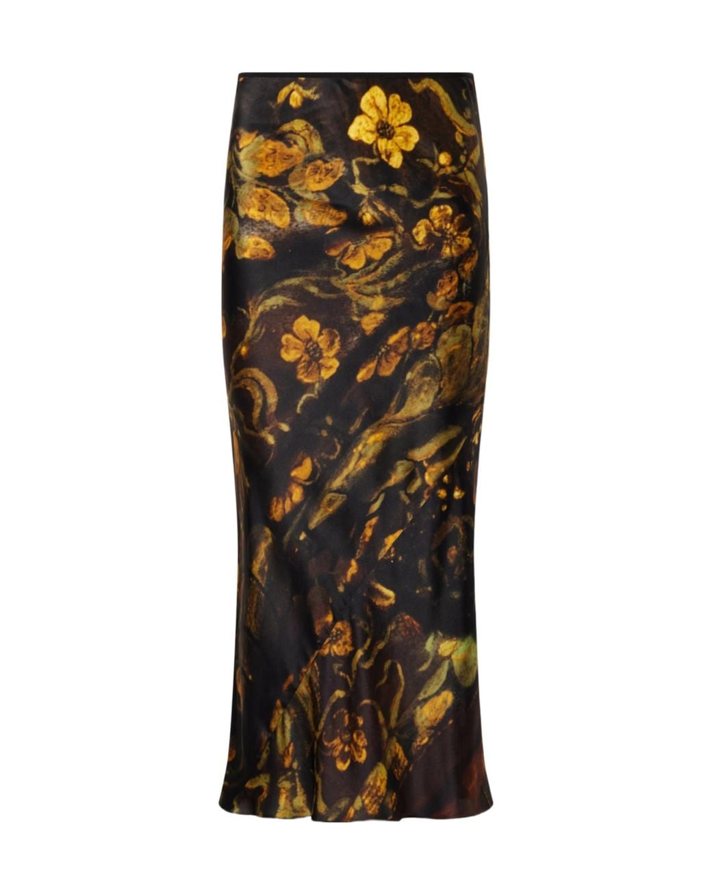 Dries Van Noten Multicolor Vintage-Style Floral Print Skirt