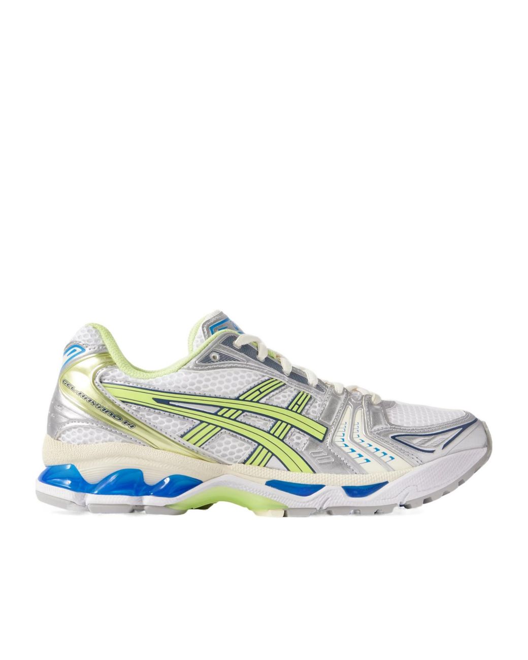Asics Blue Rubber-Trimmed Metallic Mesh Sneakers