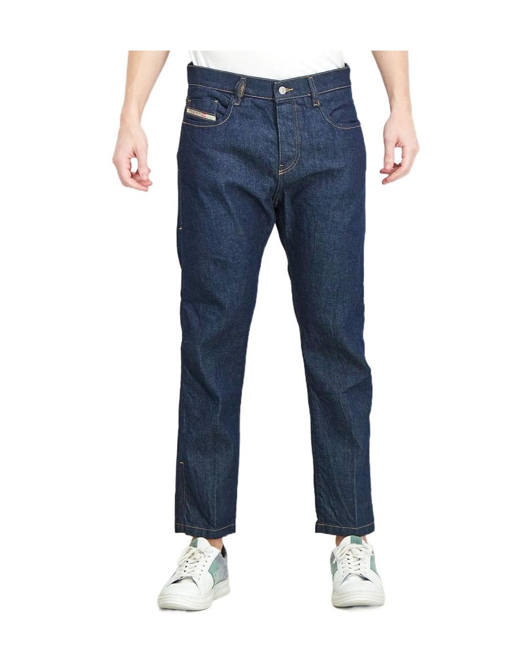 DIESEL Blue Regular-Fit Straight-Leg Jeans for men