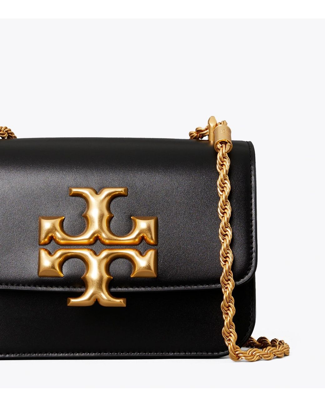 Tory Burch Black Eleanor Logo Plaque Small Shoulder Bag