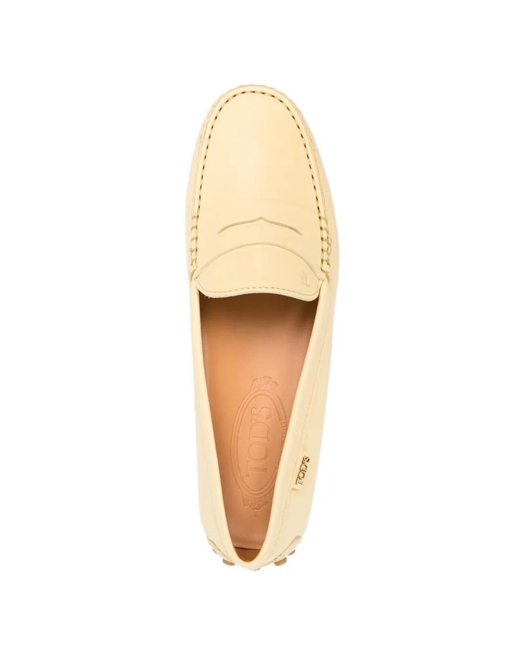 Tod's Natural Penny-Strap Leather Loafers