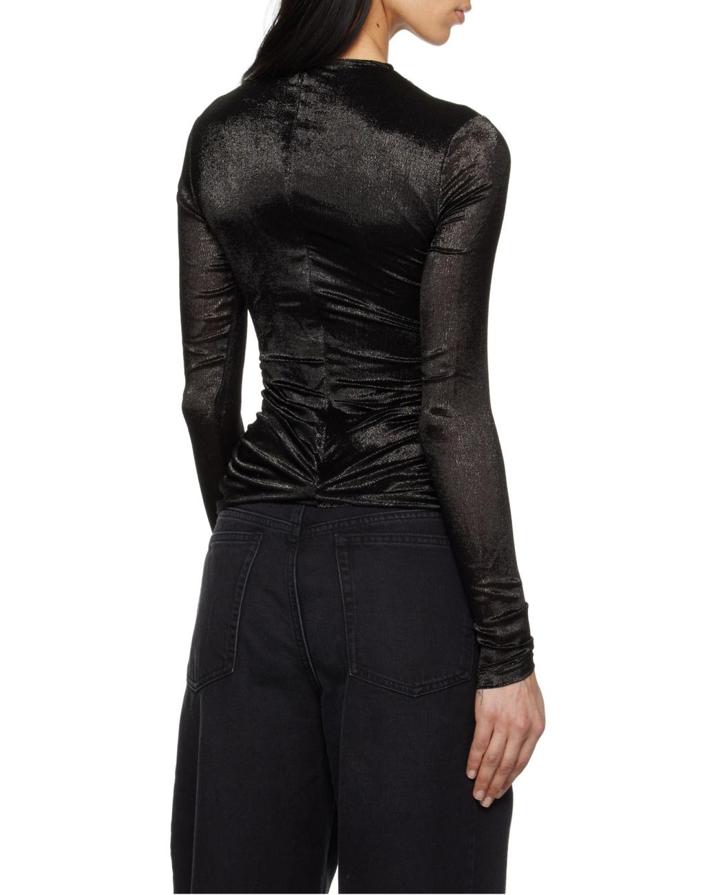 Isabel Marant Black Rose Cut-Out Top