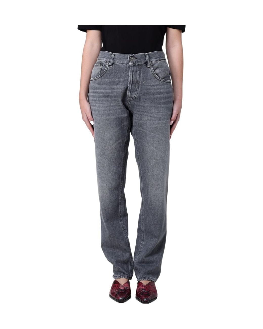 Dondup Gray Belt Loop Jeans