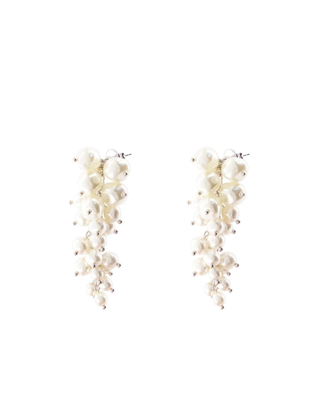 Simone Rocha White Cluster Earrings