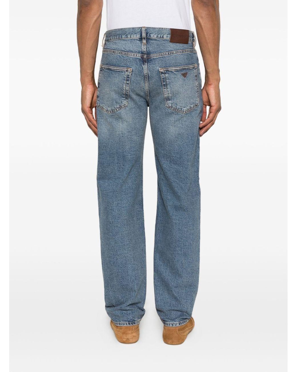 Emporio Armani Blue Five-Pocket Jeans for men