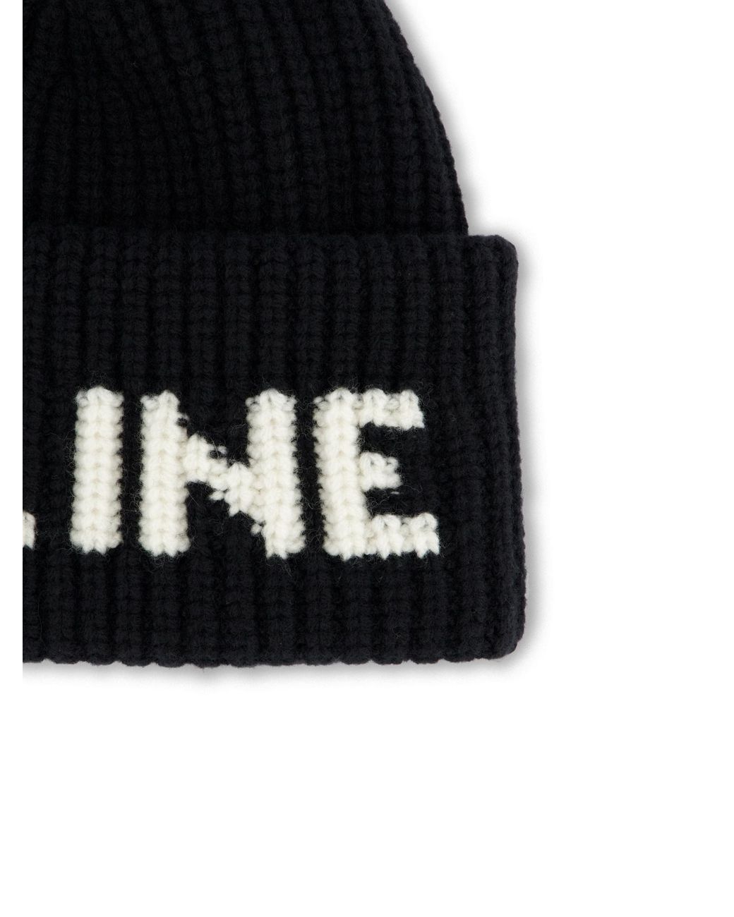 Céline Black Ribbed Hat for men