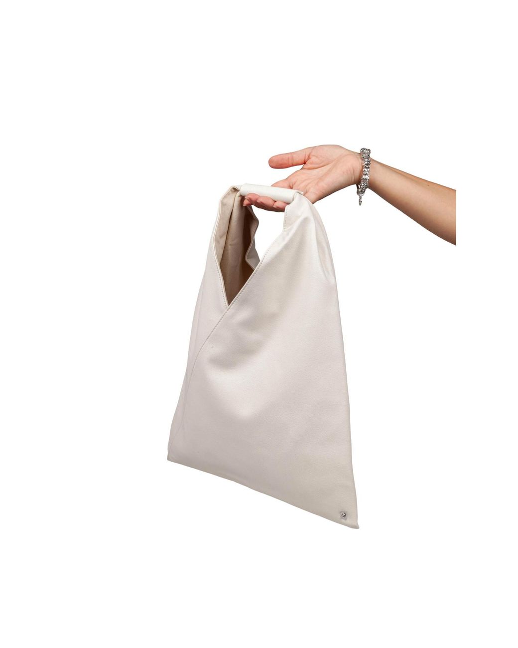 MM6 by Maison Margiela White Classic Japanese Small Tote Bag