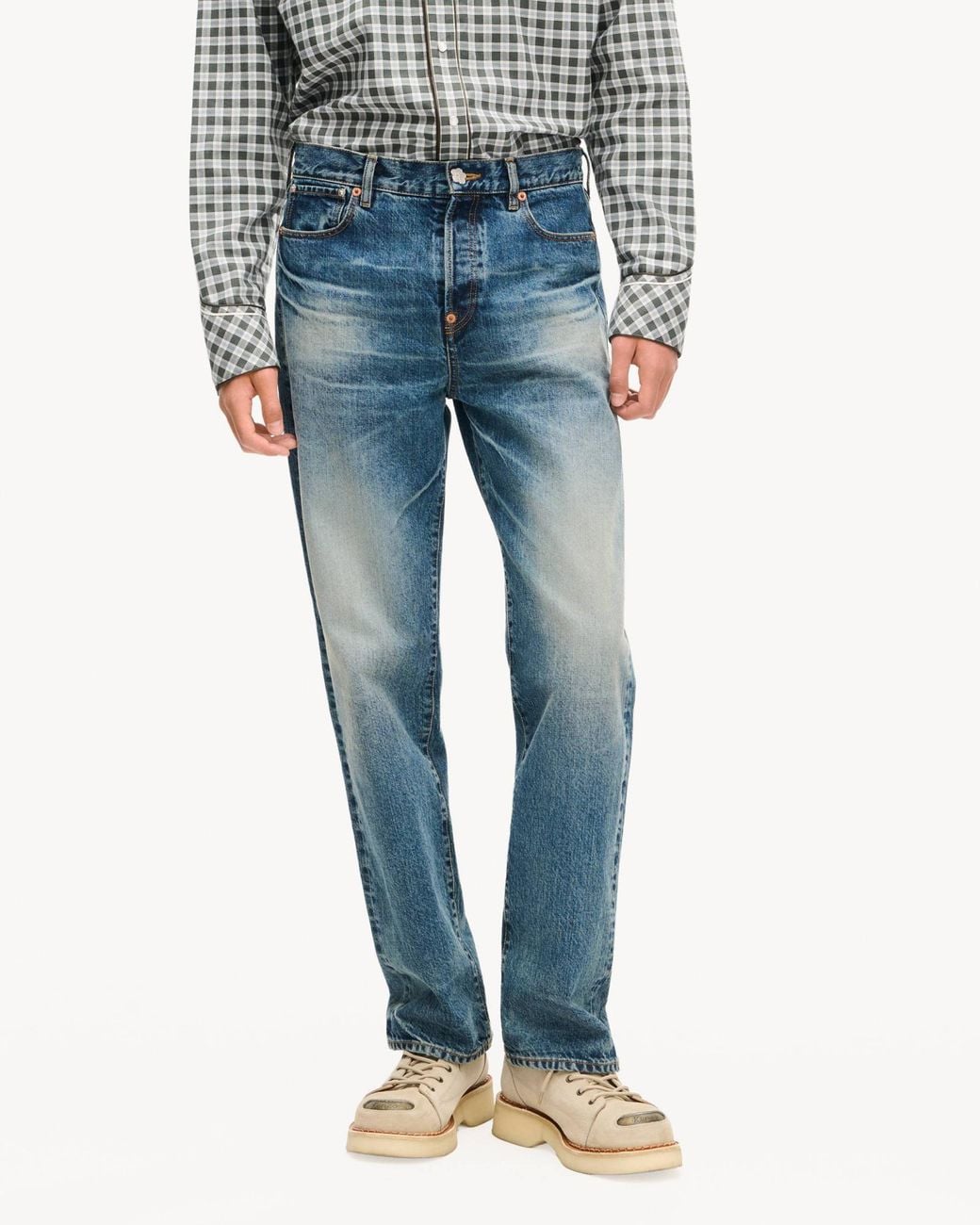 KENZO Blue Straight Fit Jeans for men