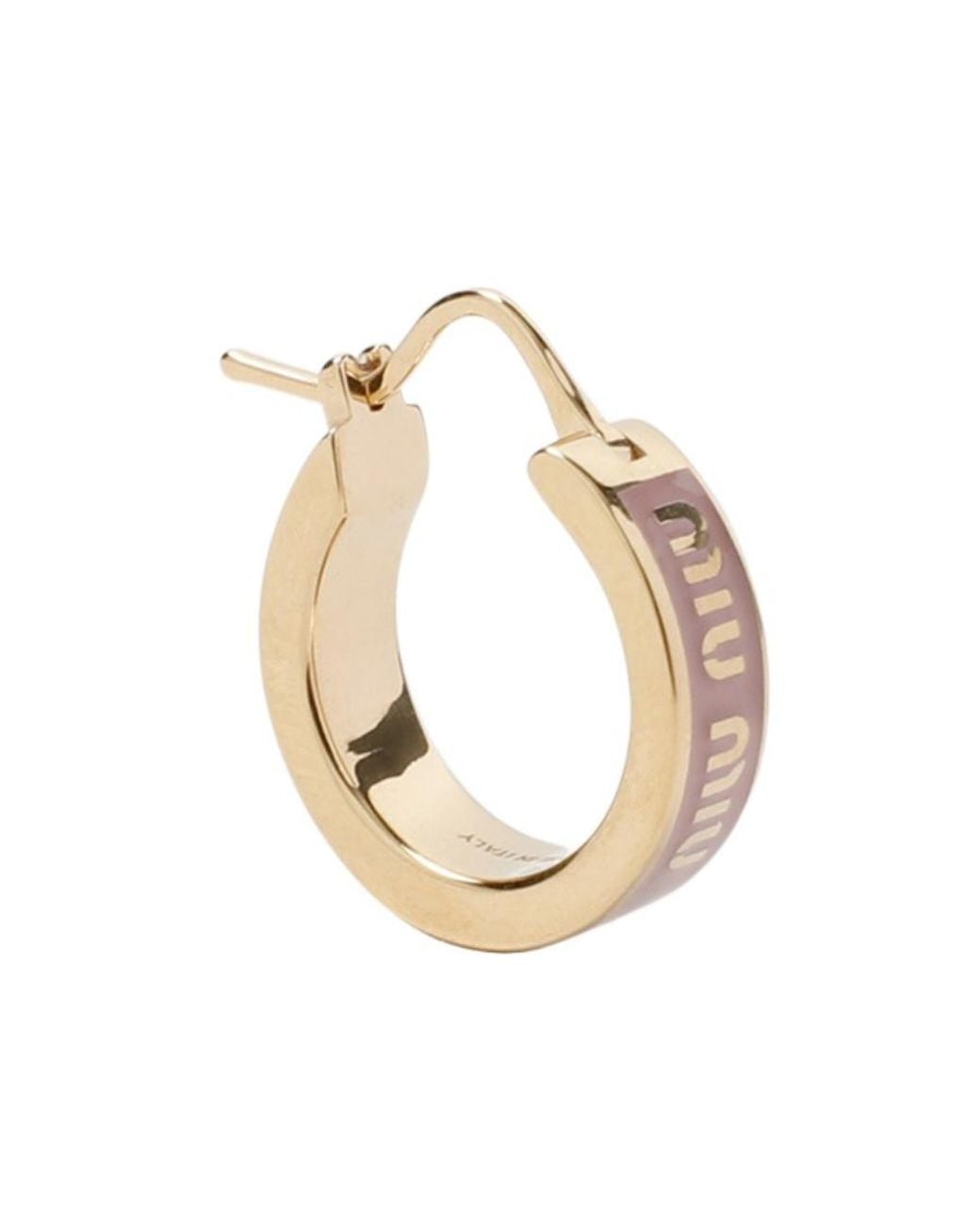 Miu Miu Multicolor Clasp Fastened Hoop Earrings