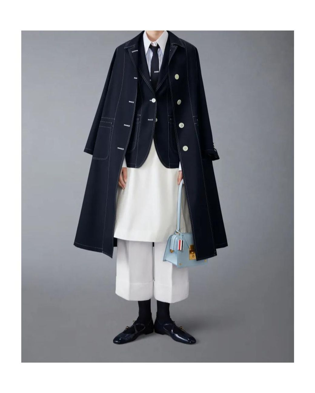 Thom Browne Blue School Uniform Jacket