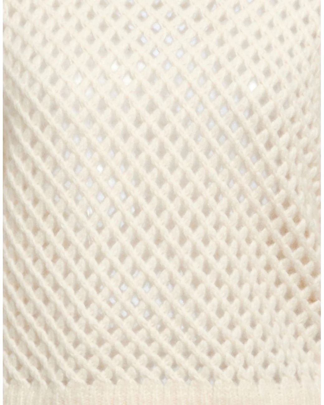 Max Mara White Solid Knit Top