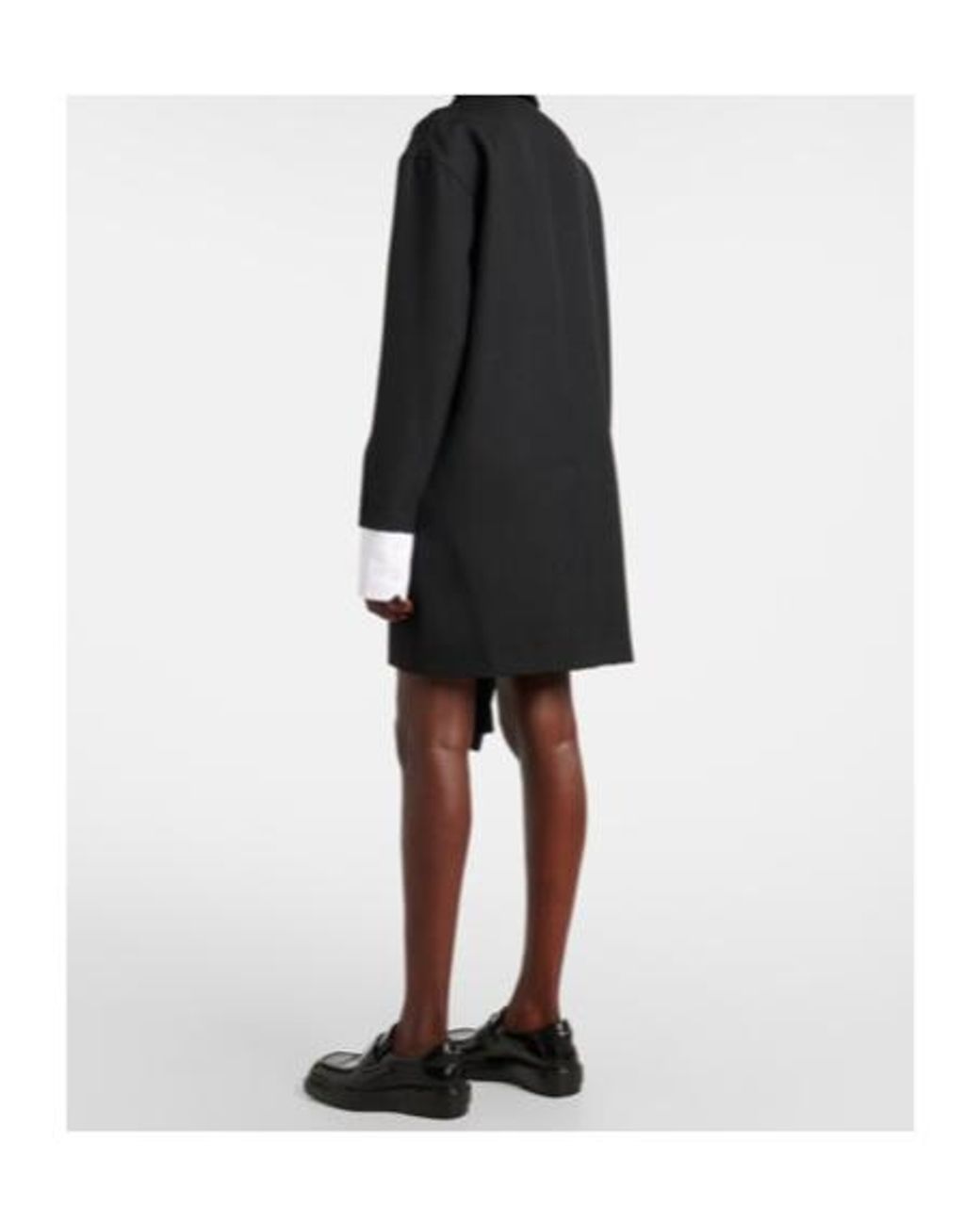 Plan C Black Wool-Blend Minidress