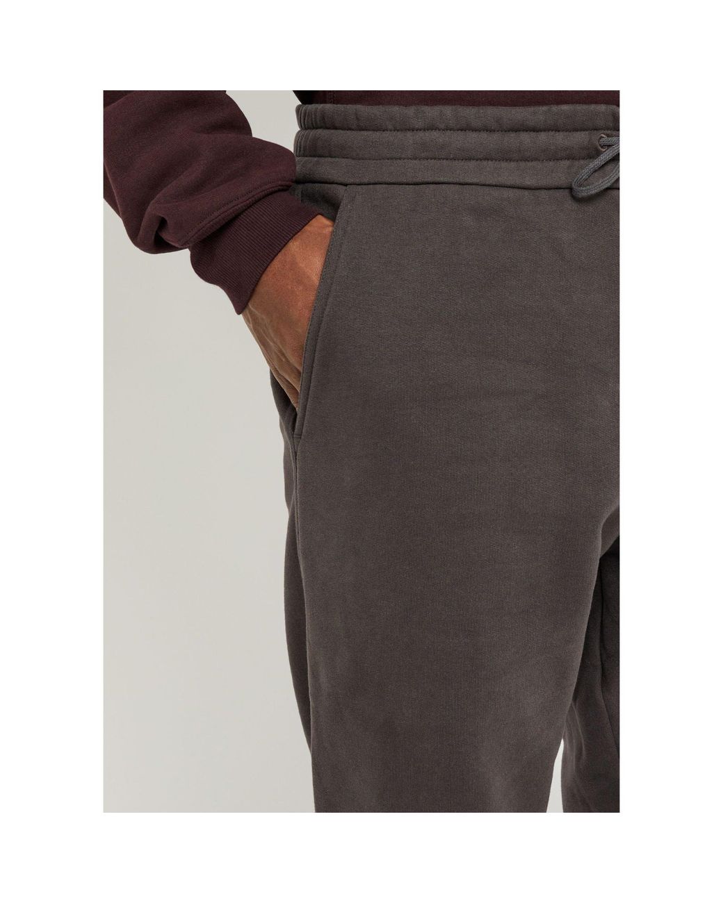 Saint Laurent Gray Drawstring Ankle Sweatpants for men