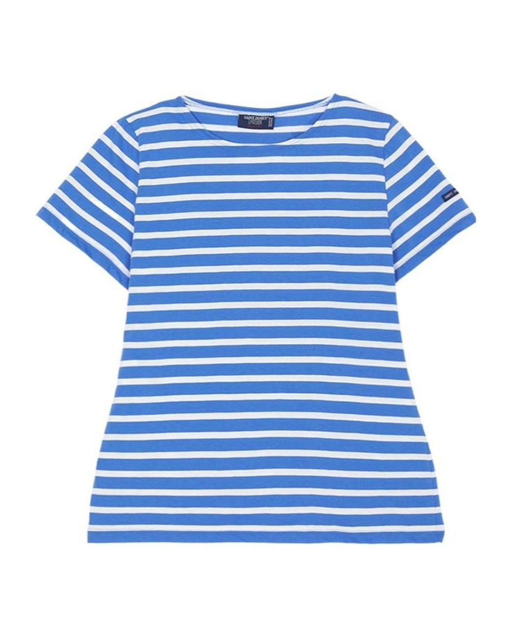 Saint James Blue Striped Graphic T-Shirt