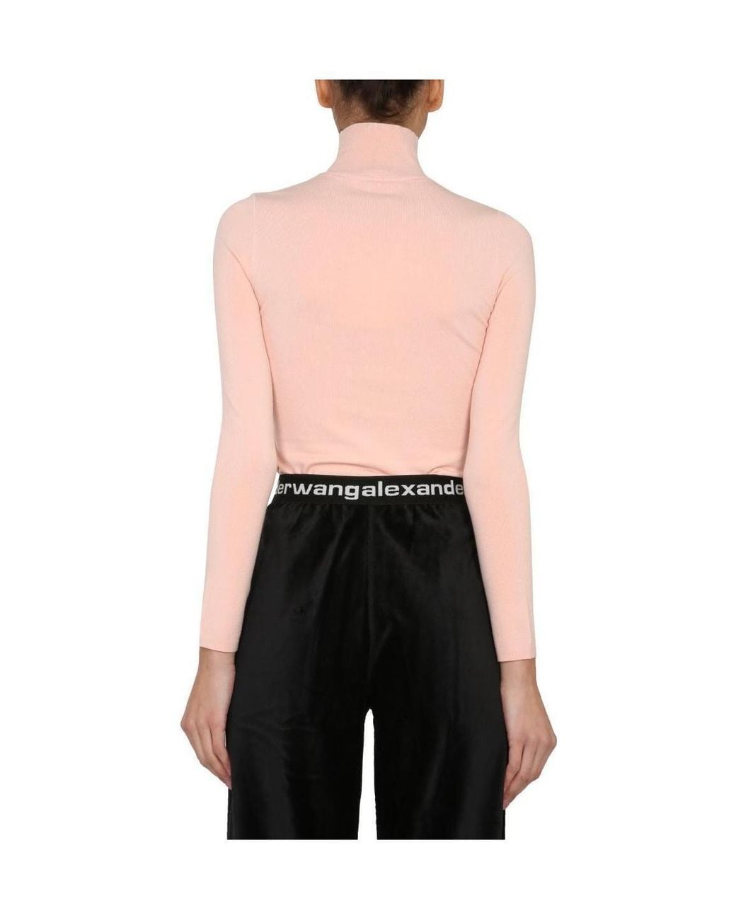 Alexander Wang Pink Turtleneck Fitted Jumper