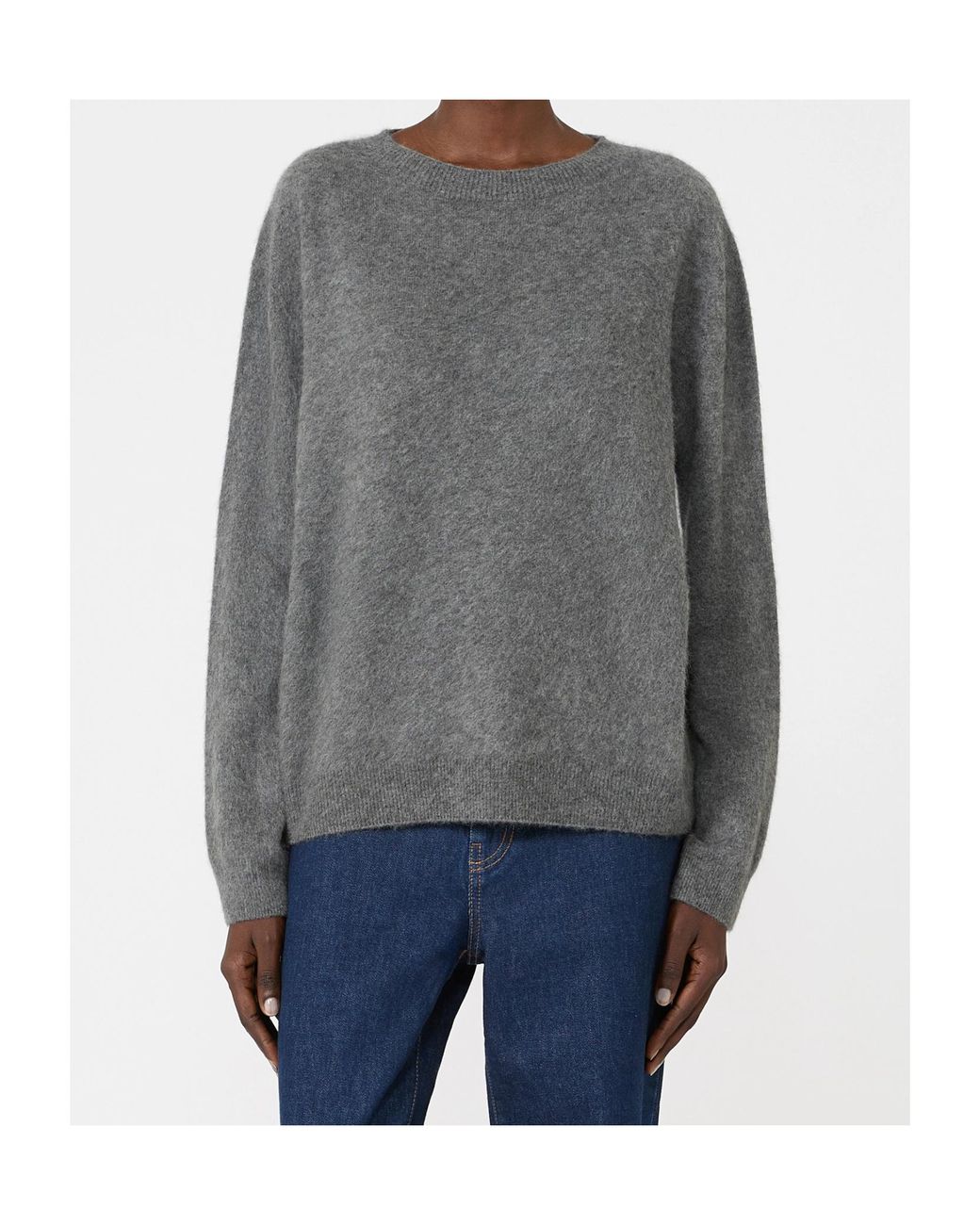 Weekend by Maxmara Gray Virgin Wool-Cashmere Sweater