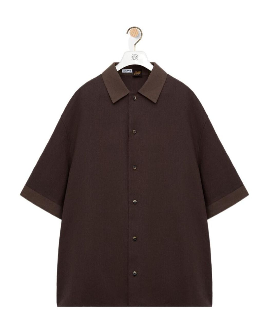 Loewe Brown Short Sleeve Shirt for men