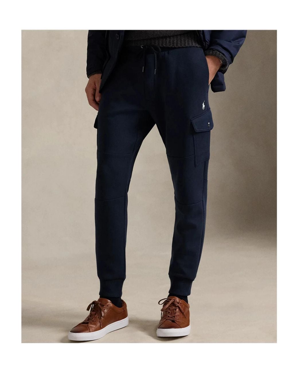 Polo Ralph Lauren Blue Ralph Lauren Drawstrings Cargo Sweatpants for men