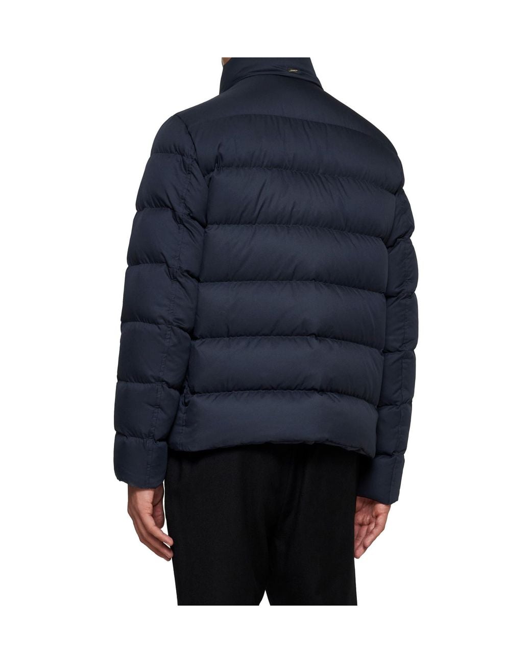 Herno Blue High-Neck Down Jacket for men