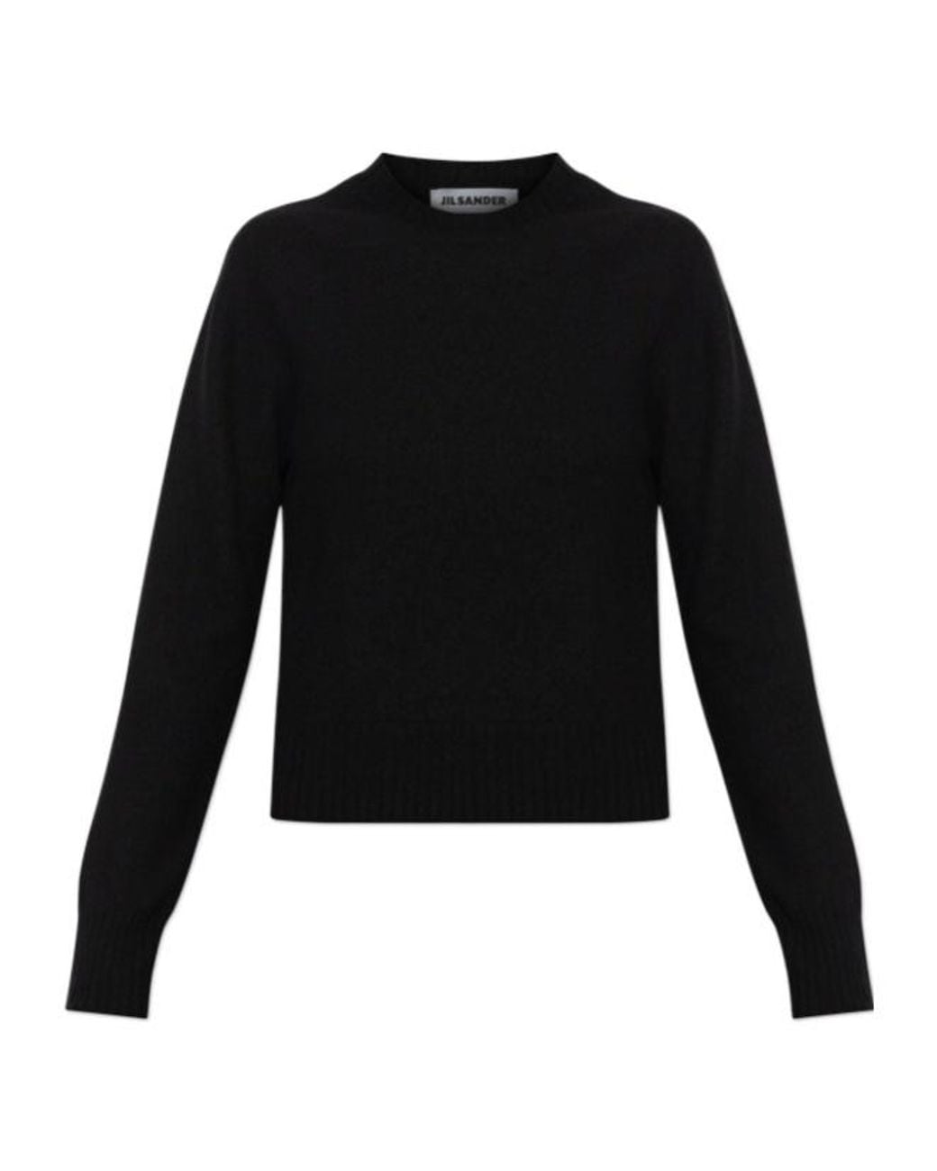 Jil Sander Black Long Sleeved Crewneck Knitted Jumper