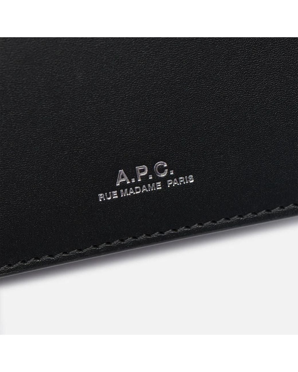 A.P.C. Black Leather Wallet for men