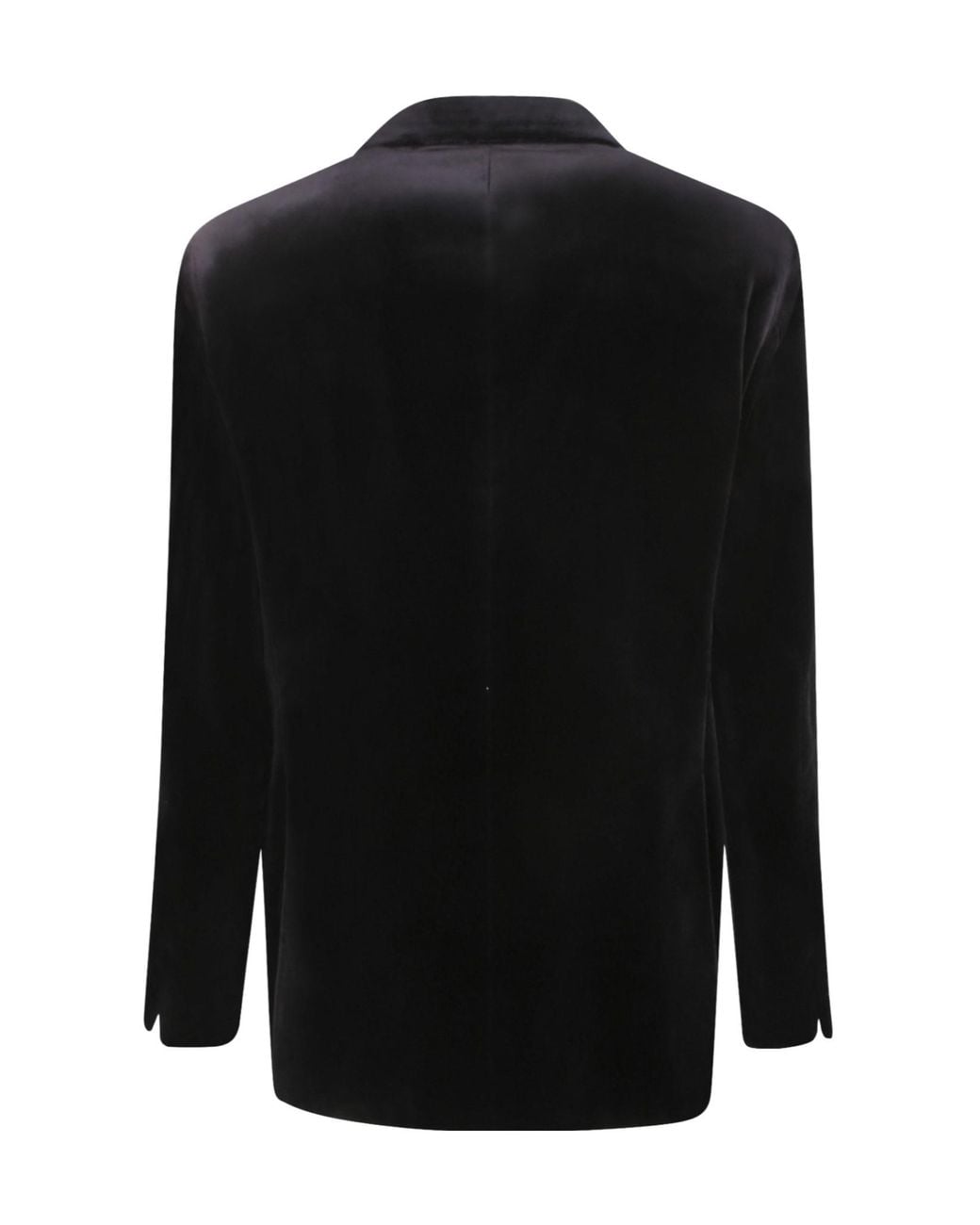 Canali Black Velvet Notch Lapel Jacket for men