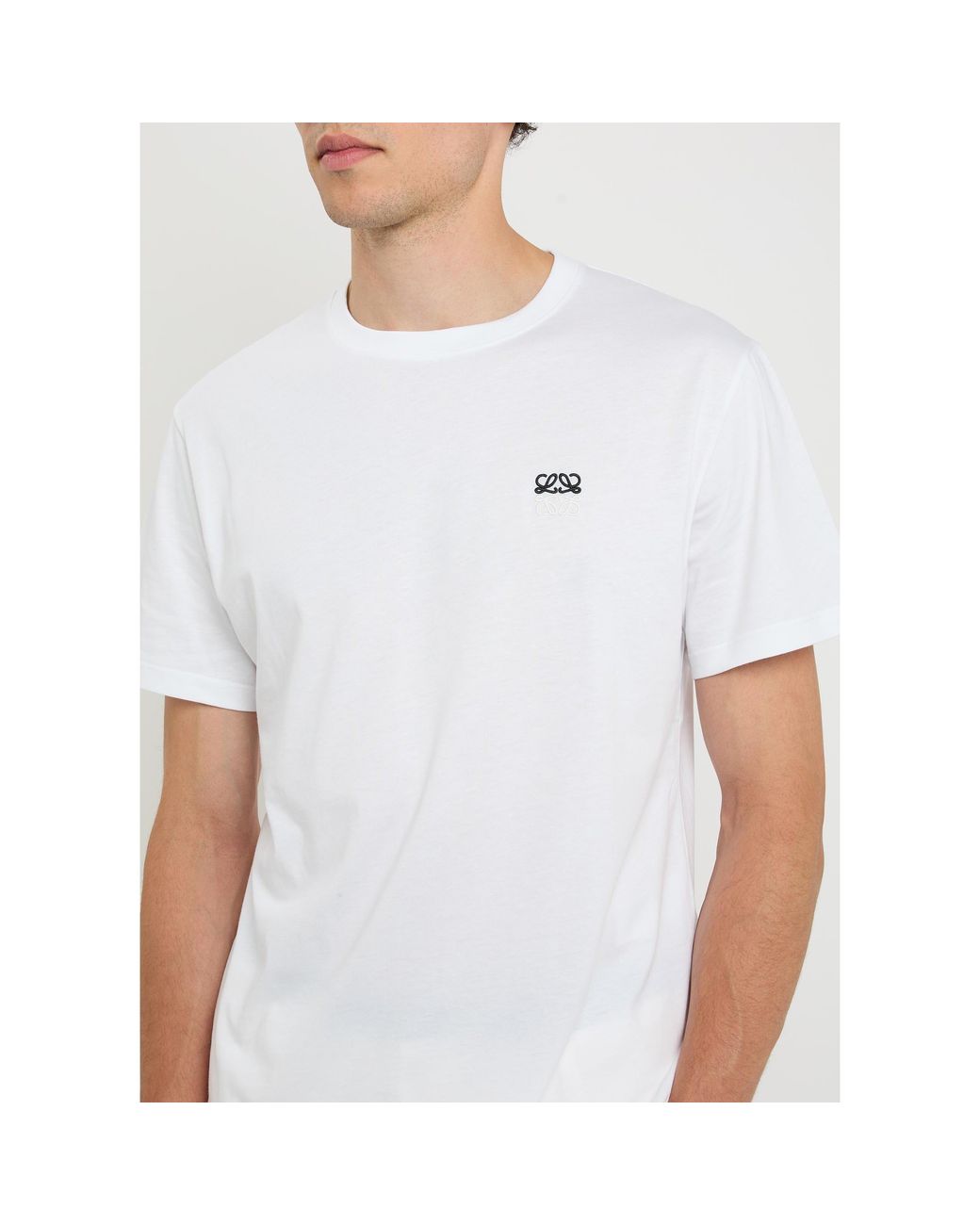 Loewe White Short-Sleeve Crew-Neck T-Shirt for men
