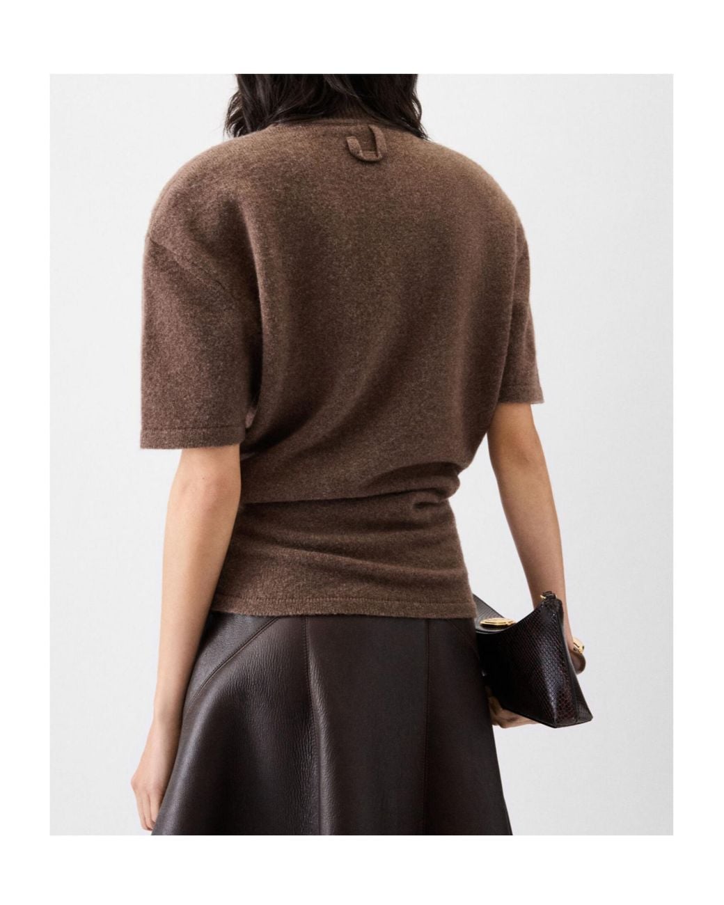 Jacquemus Brown High Neck Knitted Top