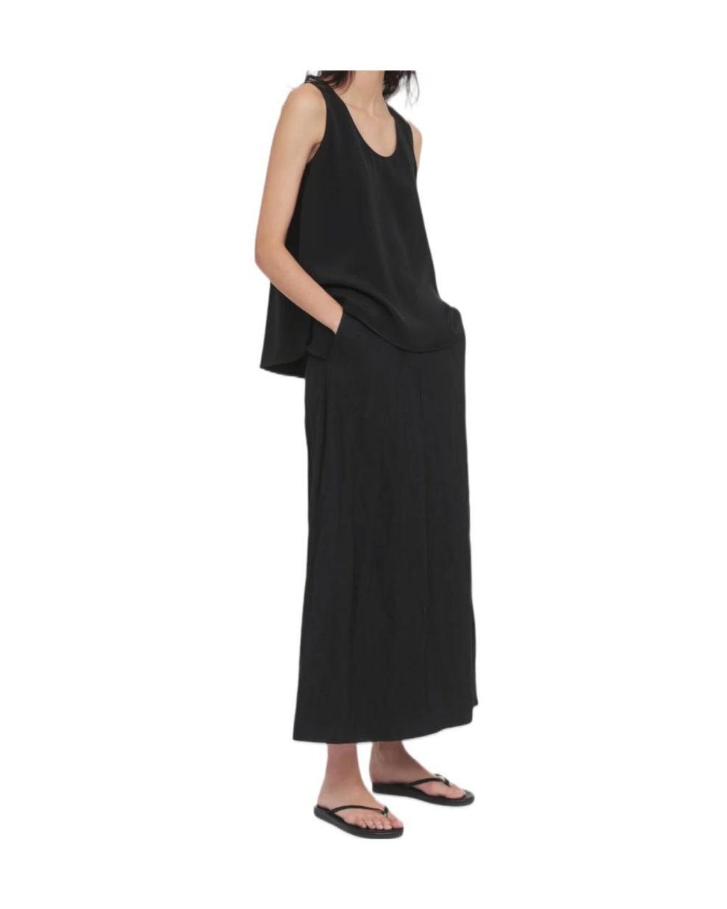 Partow Black Sleeveless Tank Top