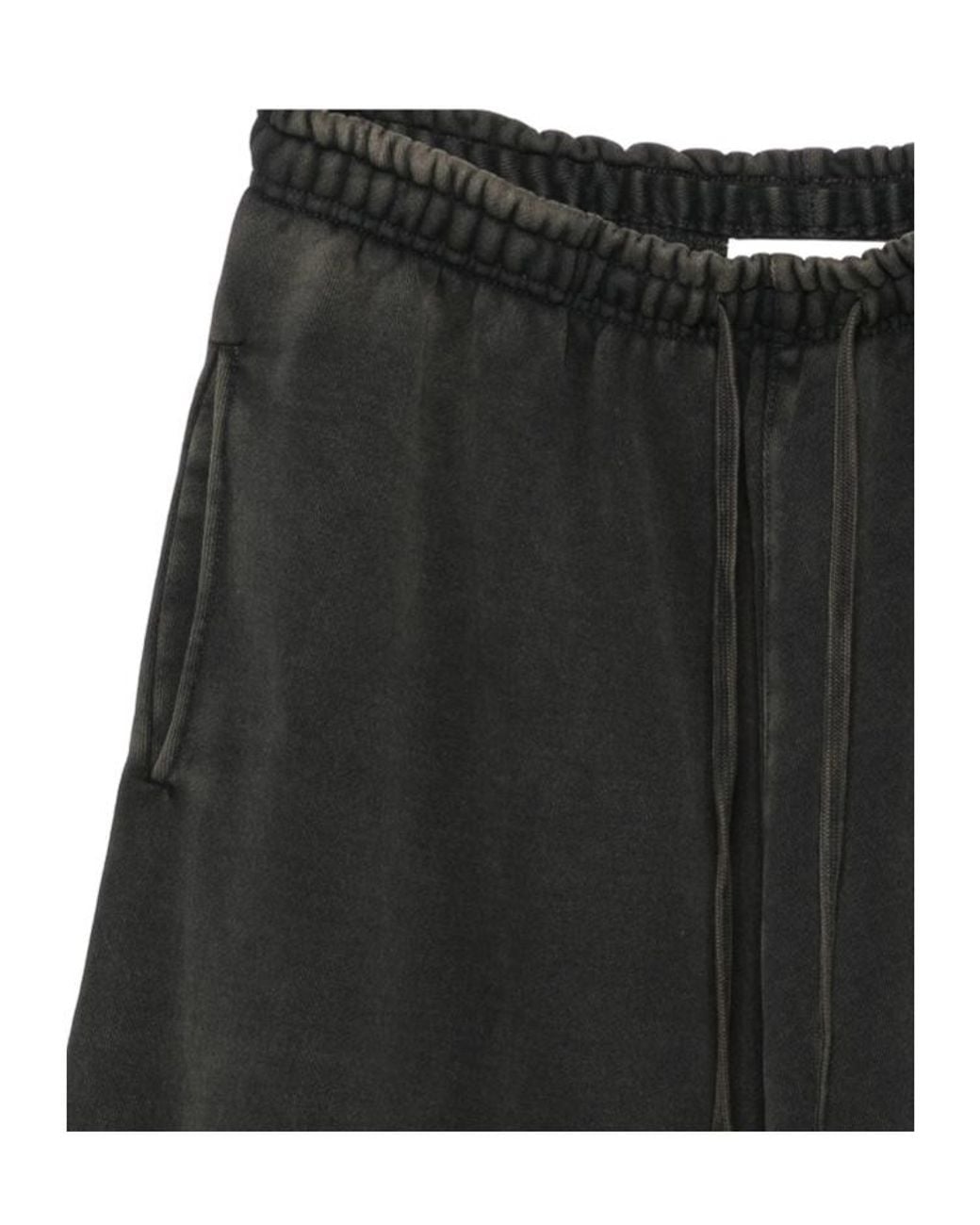 Entire studios Black Faded Drop-Crotch Shorts for men