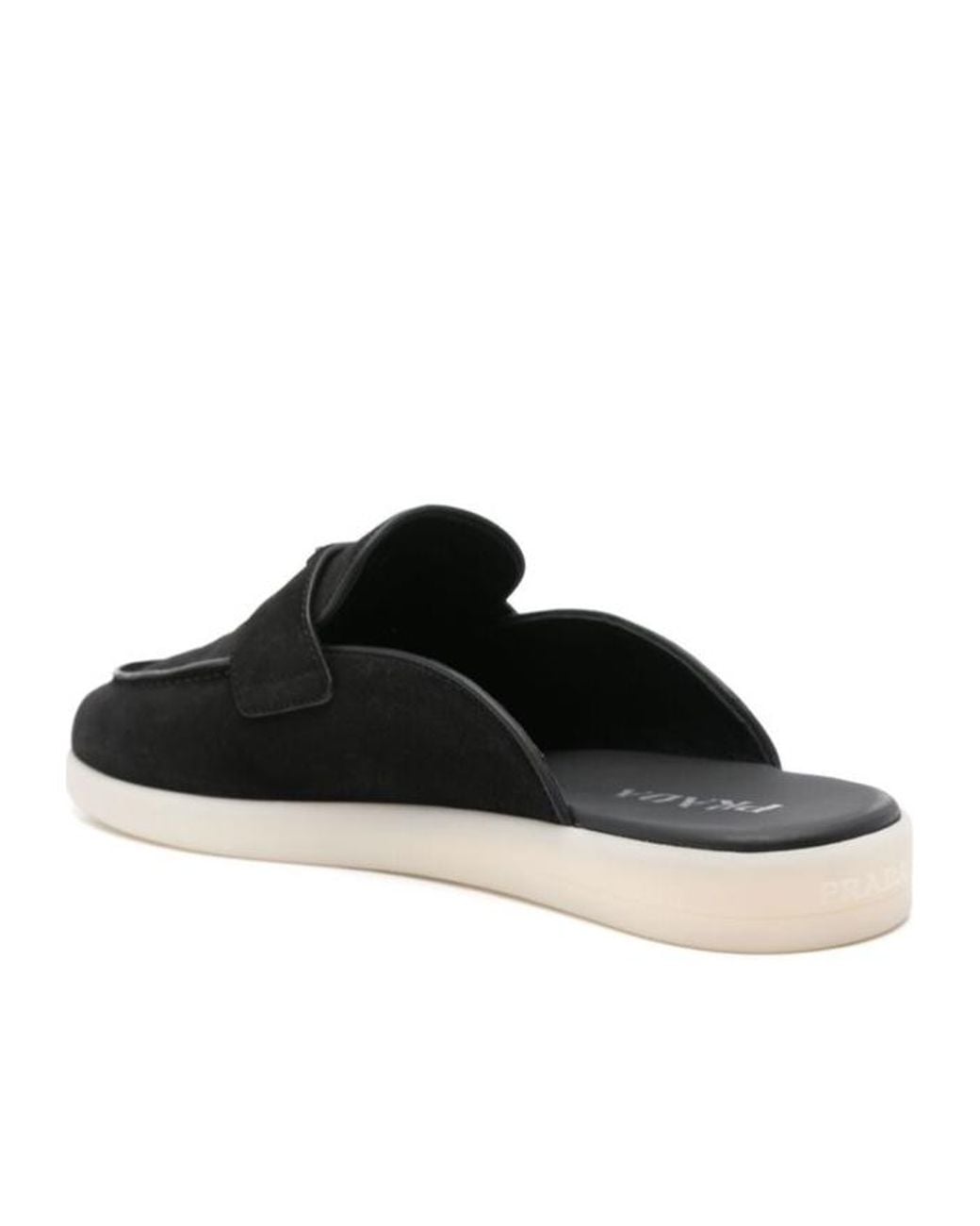 Prada Black Suede Slippers for men