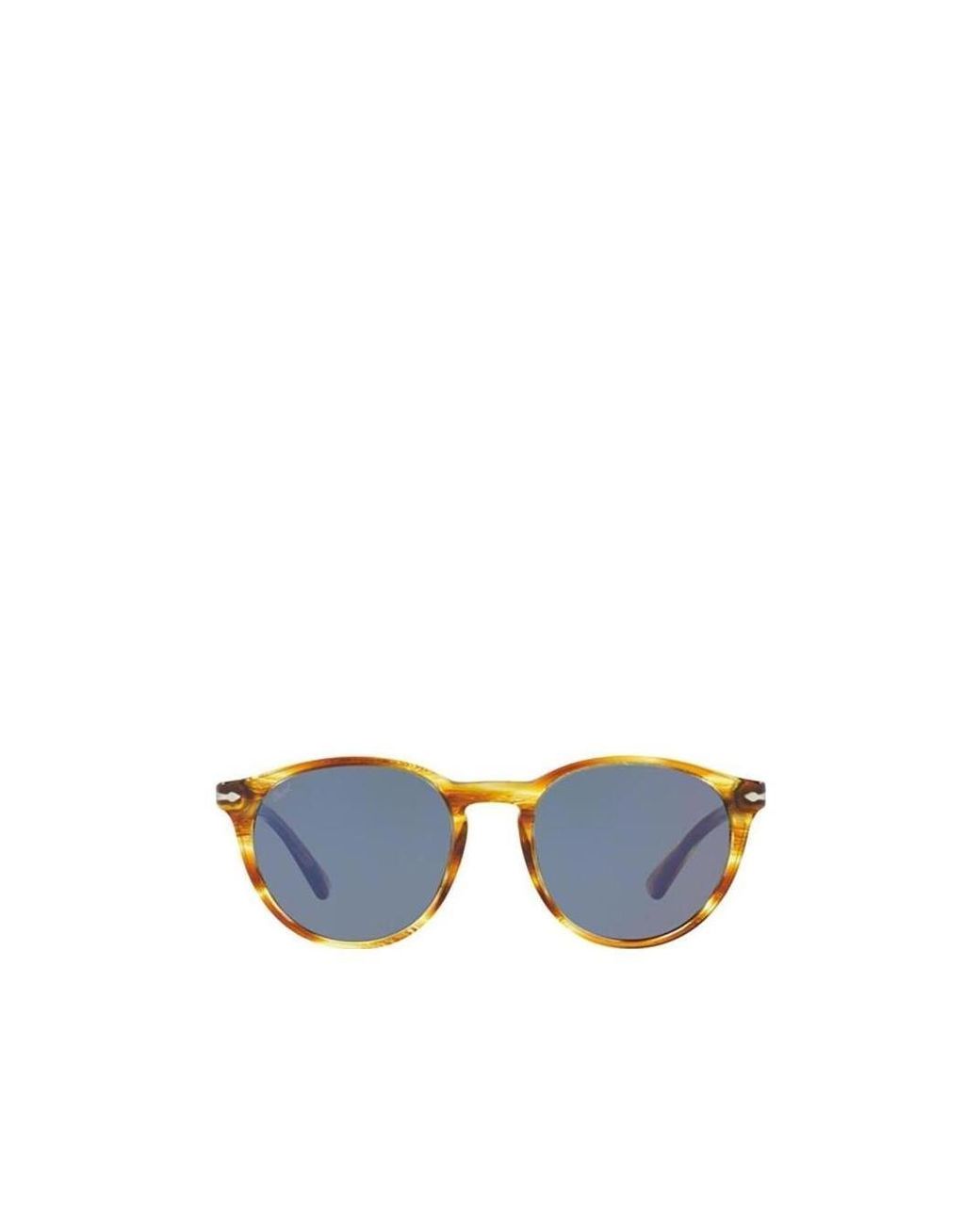 Persol Blue Round Frame Sunglasses for men