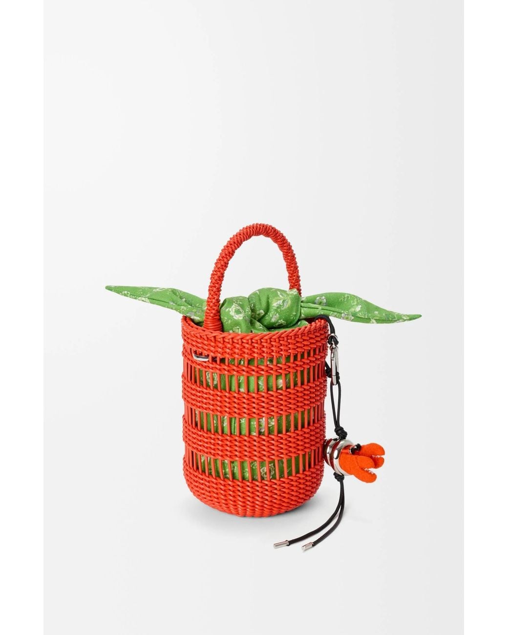 Loewe Red Weaved Bucket