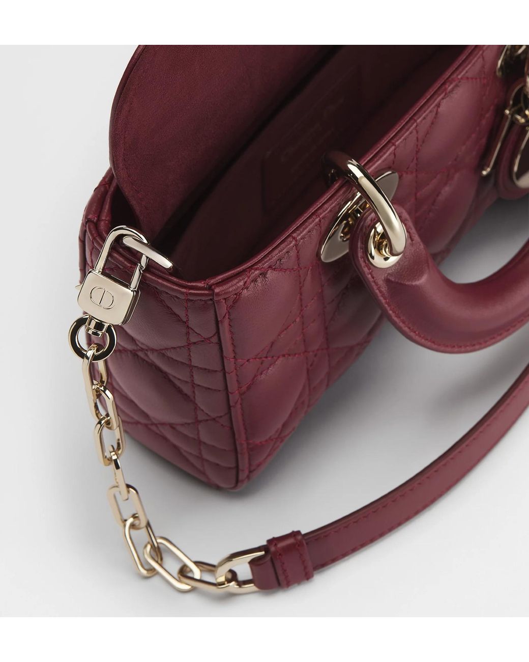 Dior Red Or Mini Lady D-Joy Bag