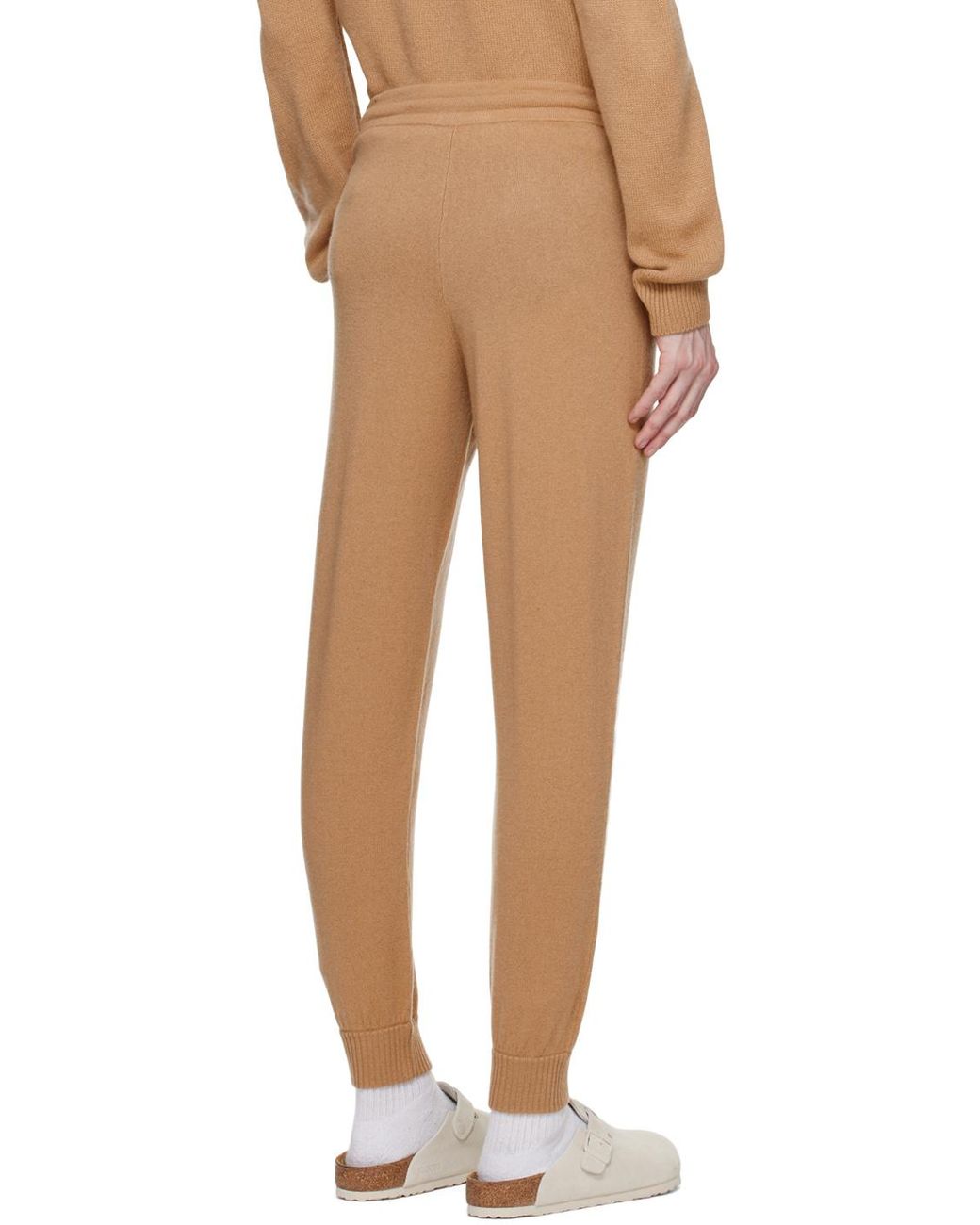 Sporty & Rich Natural Logo-Embroidered Elasticated Waistband Pants for men