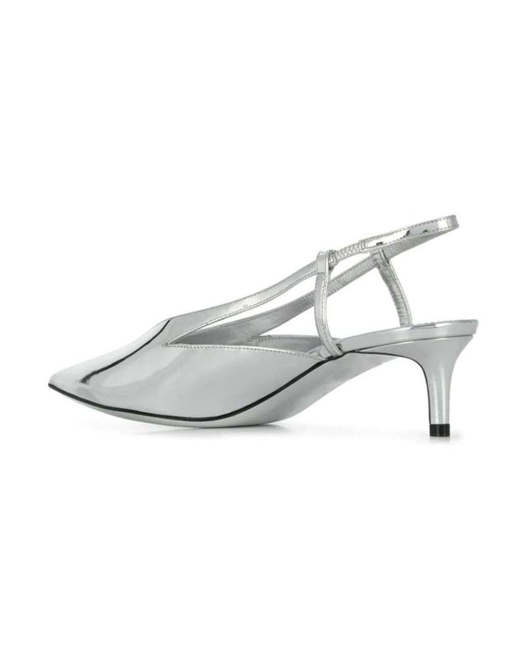 Givenchy White Mirrored Slingback Pumps