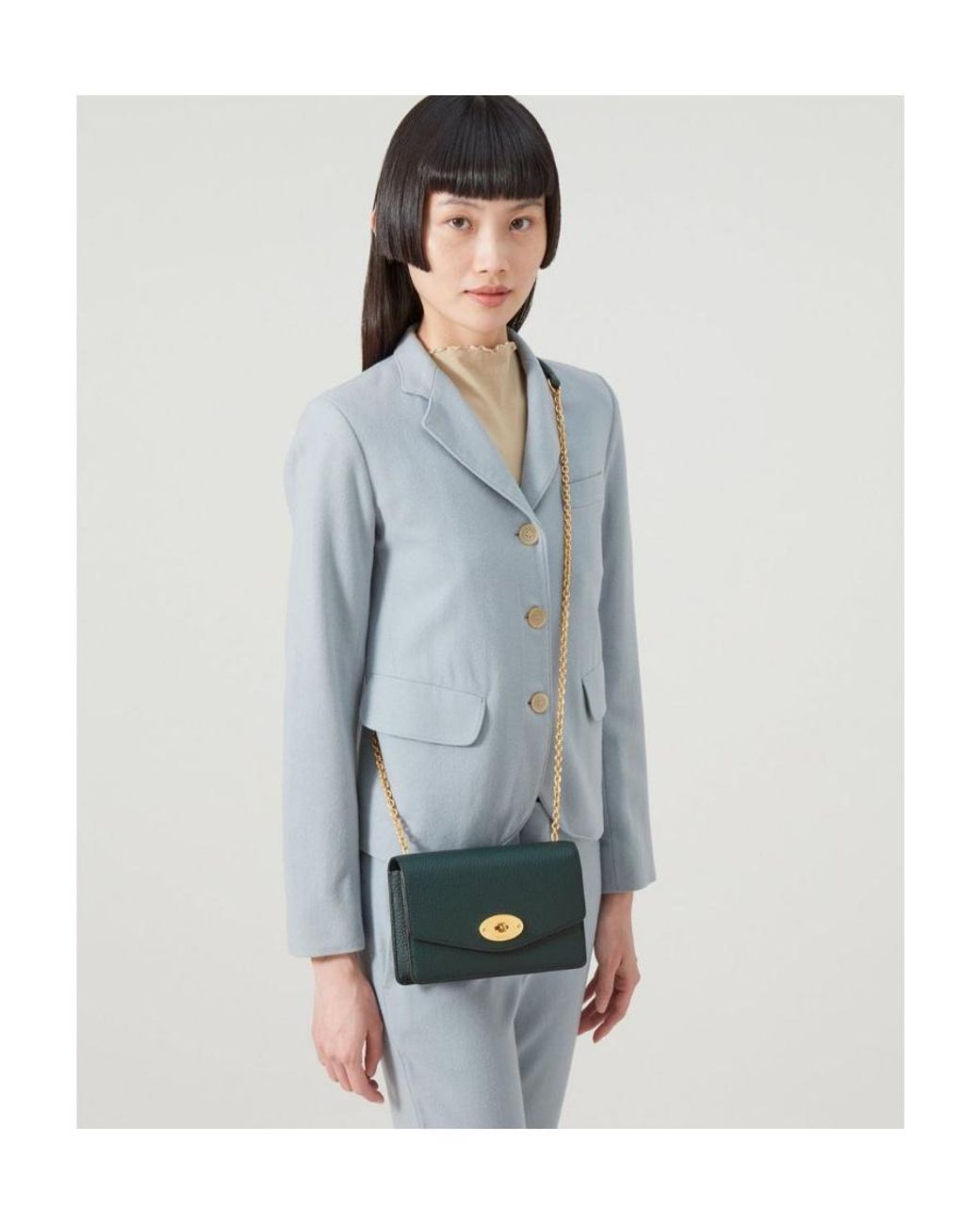 Mulberry Green Darley Chain-Linked Crossbody Bag