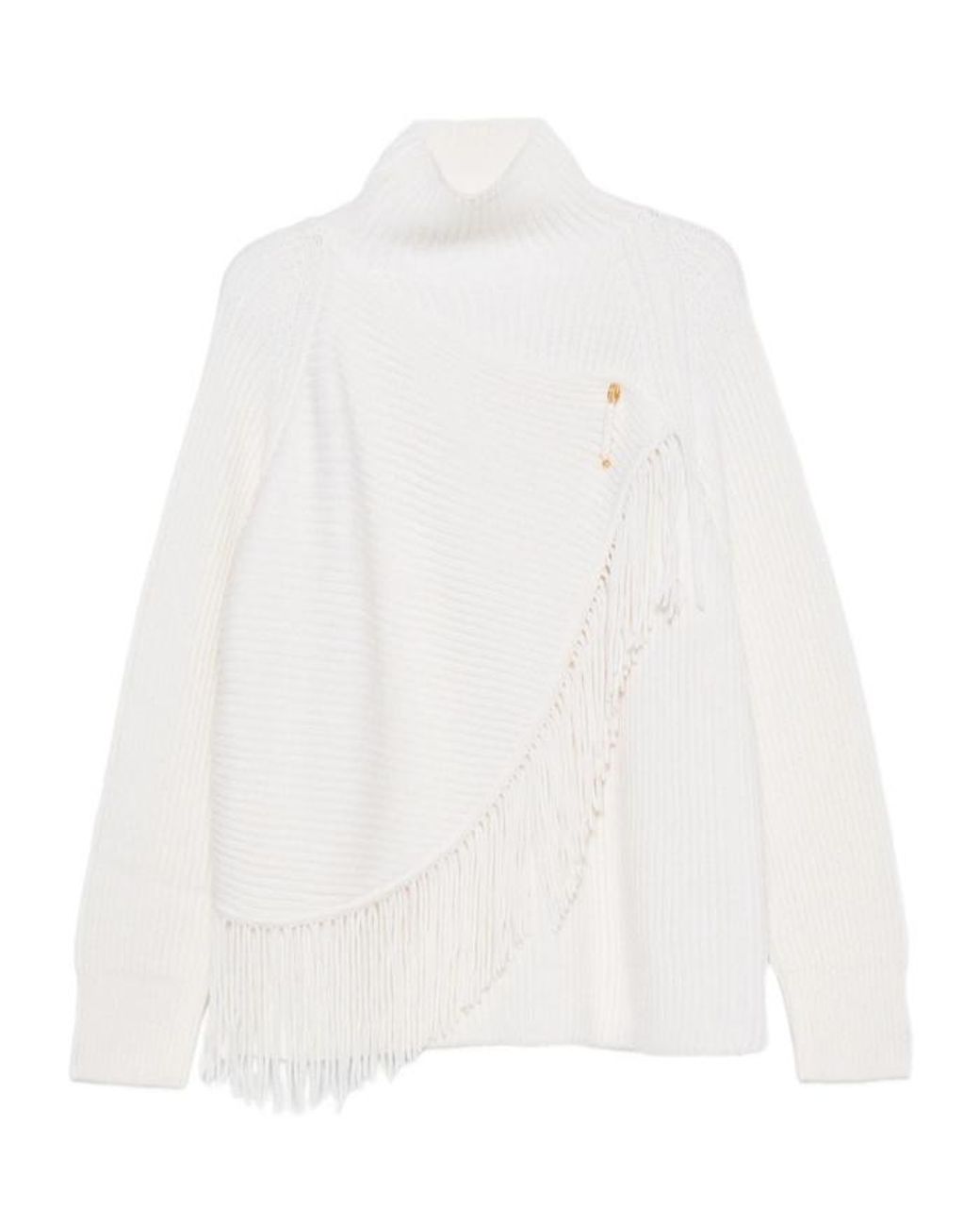 Carven White Turtleneck Sweater
