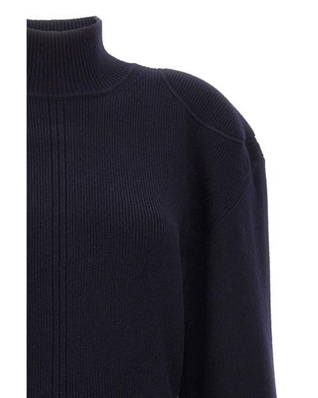 Stella McCartney Blue High-Neck Knitted Dress