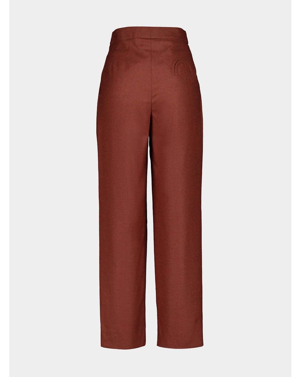 Blazé Milano Red Blazé Milano Patea Pleated Straight-Leg Trousers