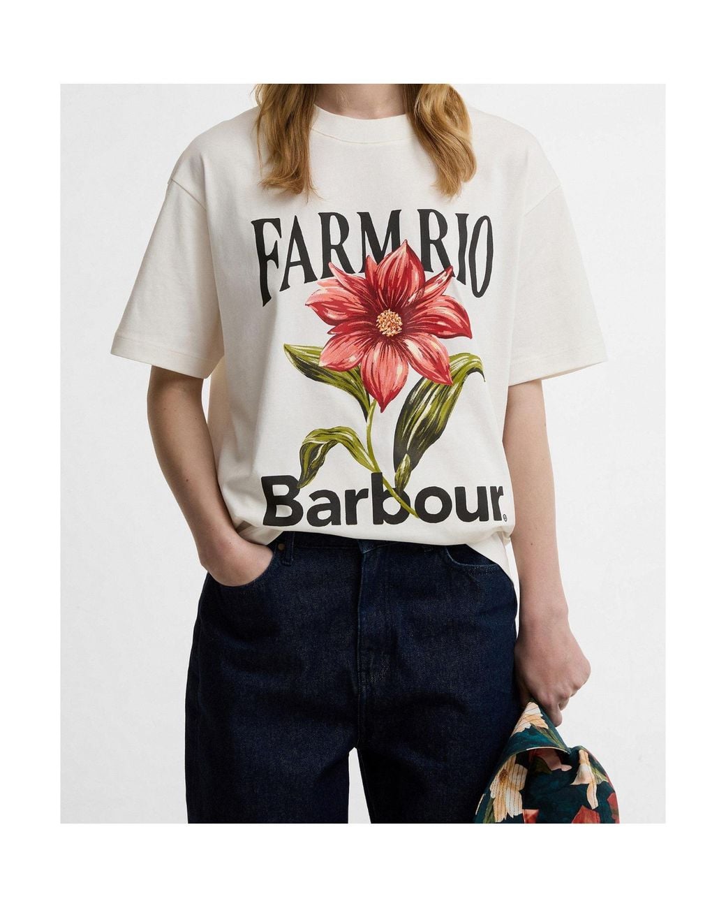 Barbour White X Farm Rio Wild Flower Graphic T-Shirt