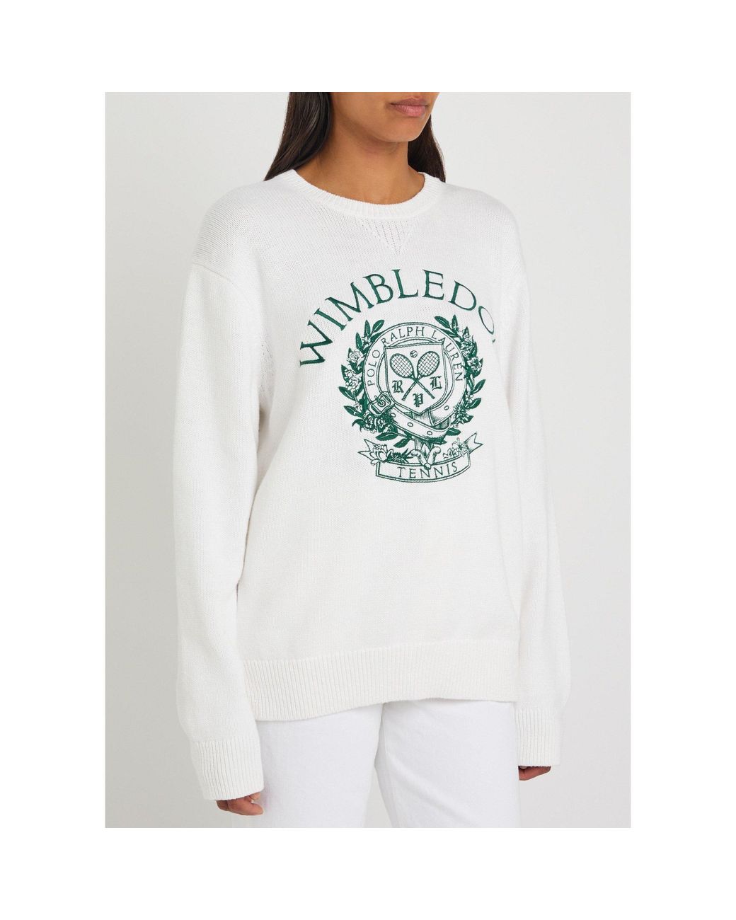 Polo Ralph Lauren White Comfortable Cotton Knitted Sweater