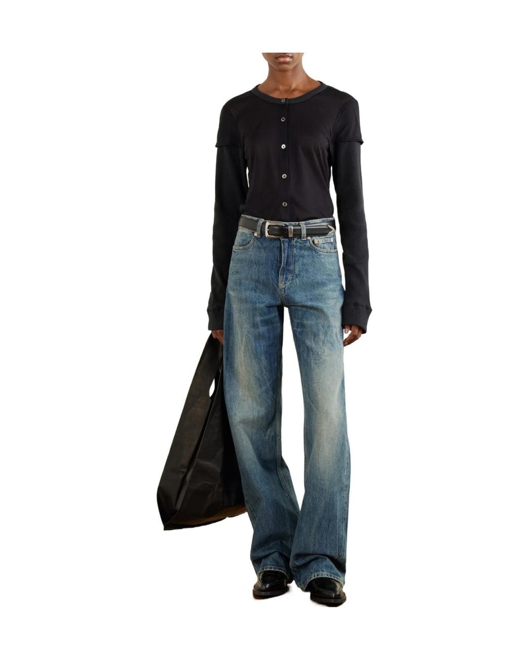 Our Legacy Blue Wata Mid-Rise Straight-Leg Jeans