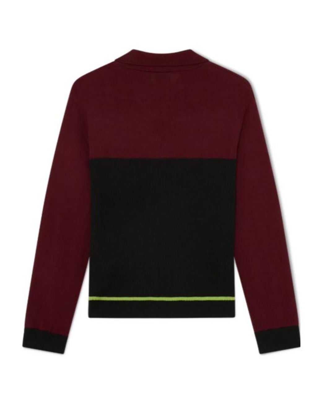 Casablanca Black Striped Oversized Long Sleeved Polo Shirt