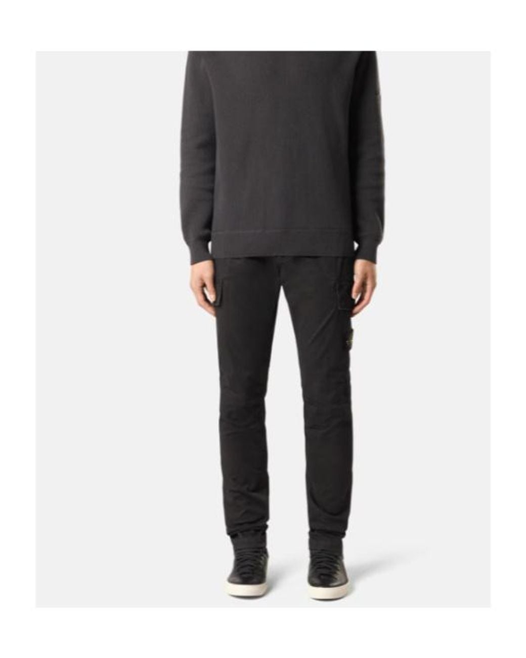 Stone Island Blue Skinny-Fit Cargo Chino Pants With Asymmetrical Seams for men
