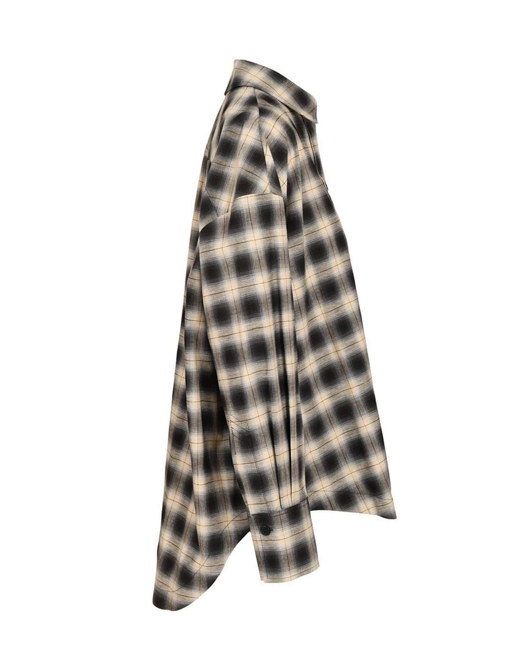 The Attico Gray The Check Oversized Shirt
