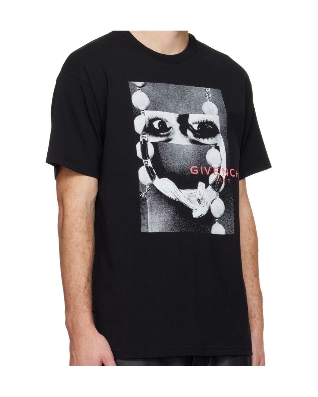 Givenchy Black Graphic Printed Crewneck T-Shirt for men
