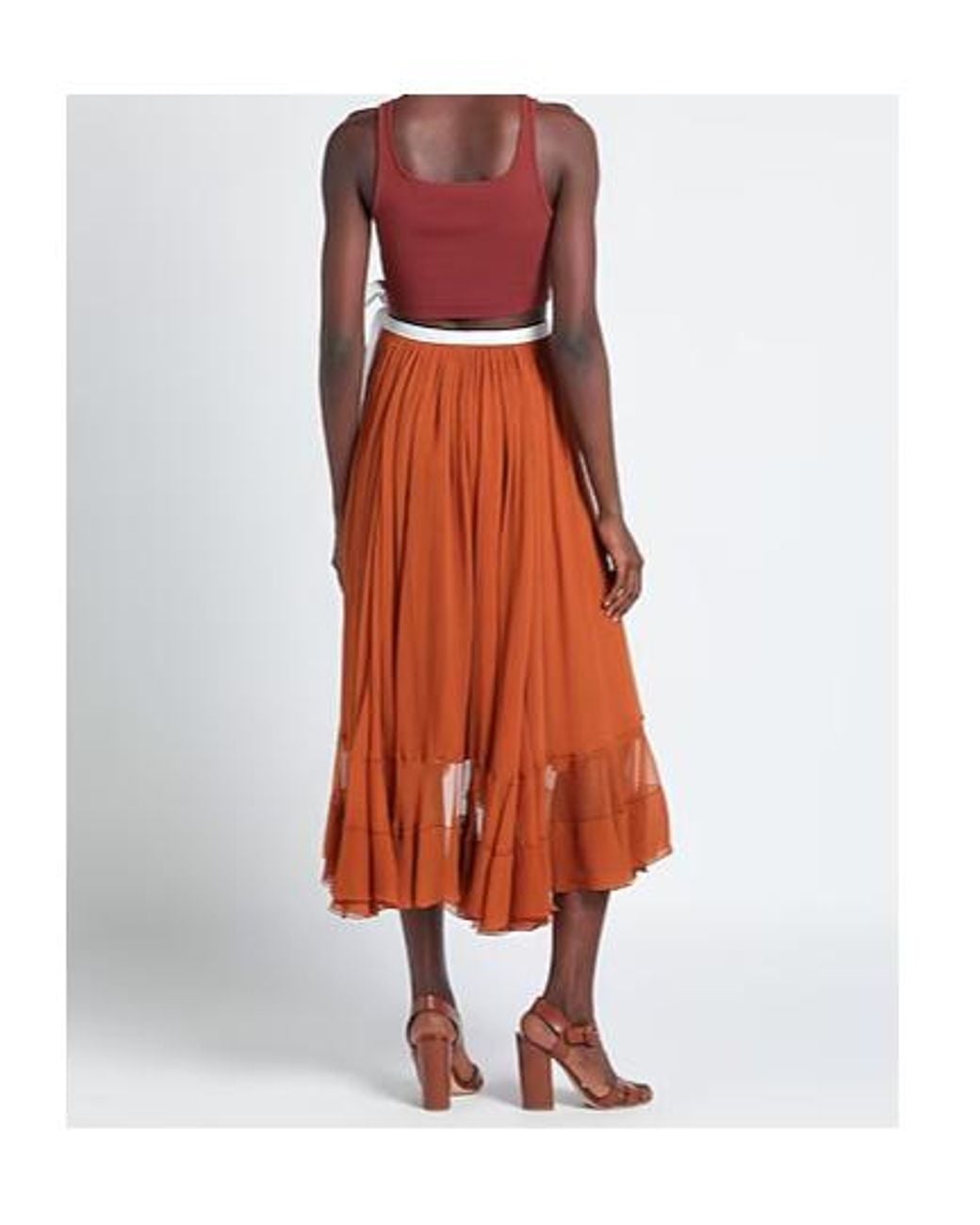 Chloé Orange Skirt